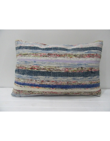 Vintage Blue Striped Kilim Pillow