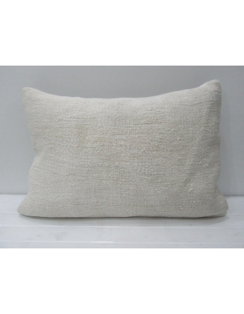 Vintage White Hemp Kilim Pillow