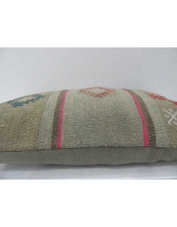 Embroidered Vintage Turkish Kilim Pillow