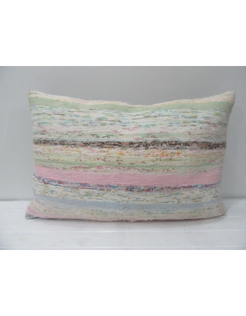 Green & Pink Striped Kilim Cushion Cover