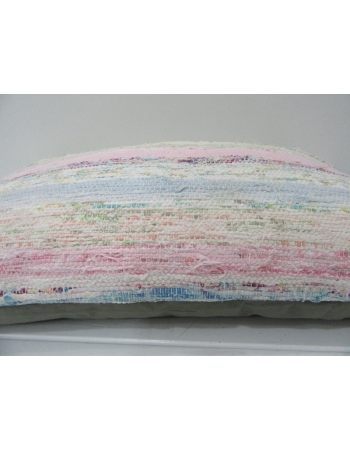 Green & Pink Striped Kilim Cushion Cover