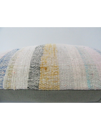 Tan & Beige Striped Kilim Pillow