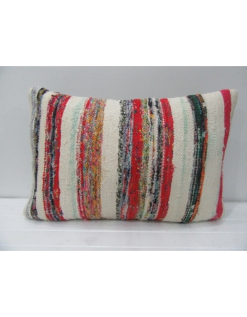 Red & White Striped Kilim Pillow