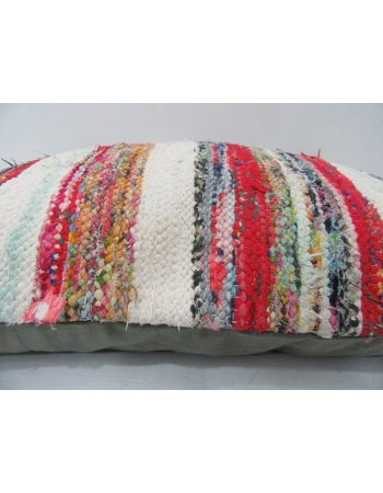 Red & White Striped Kilim Pillow