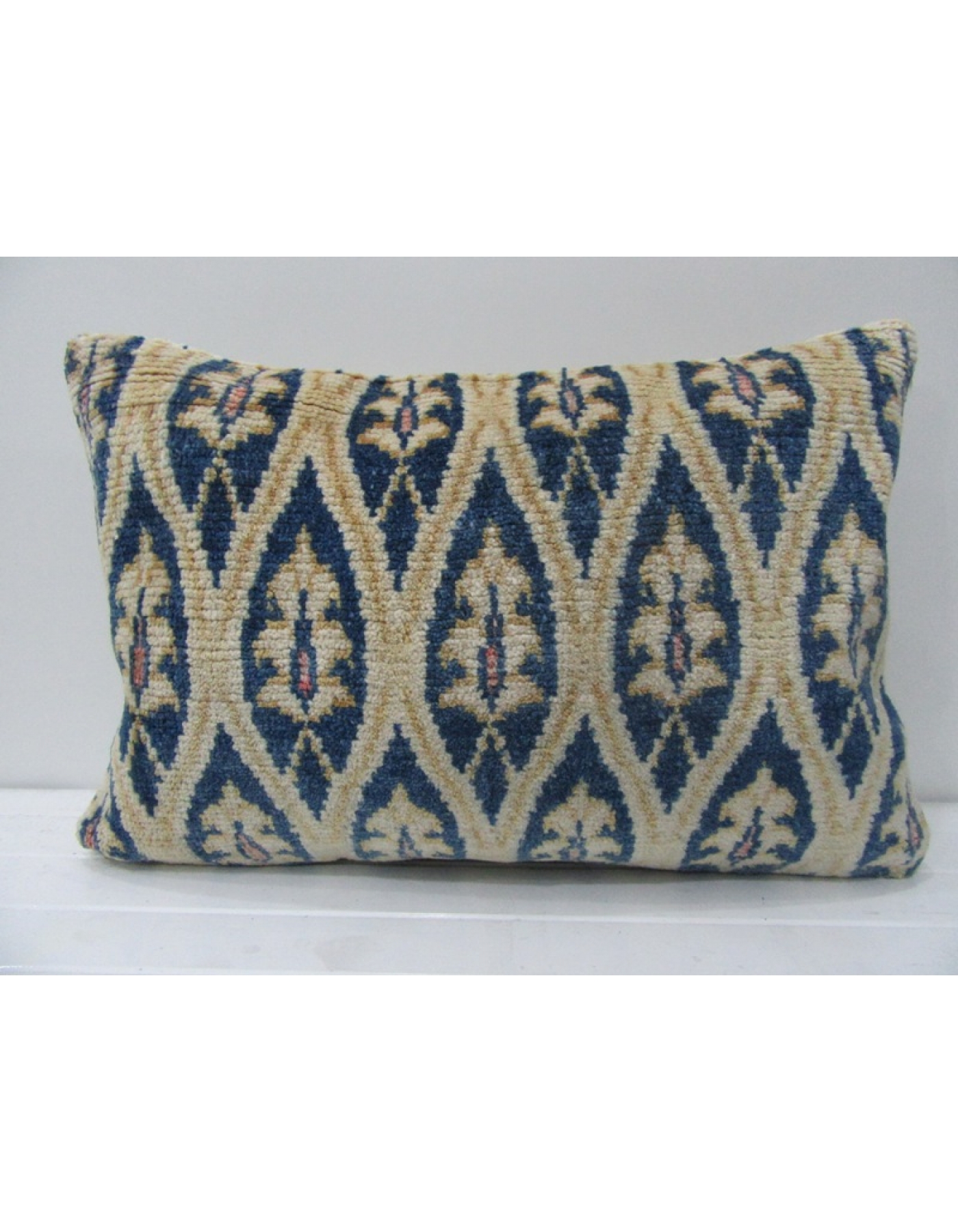 blue and tan pillows