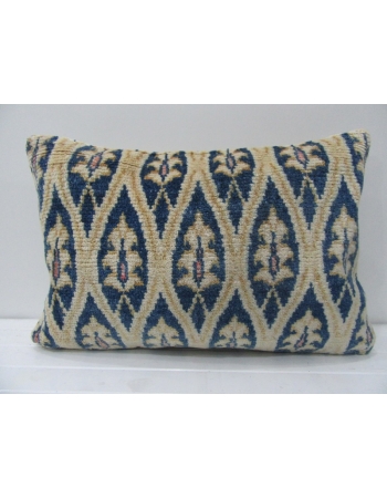 Navy Blue & Tan Antique Handmade Pillow