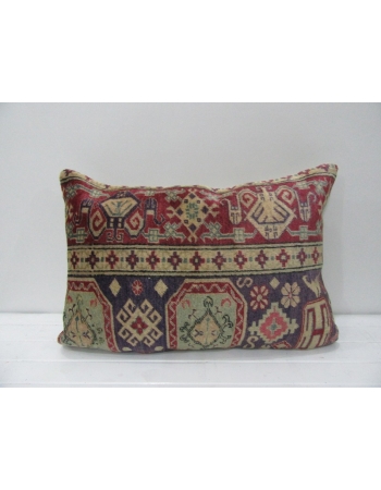 Green & Burgundy Handmade Cushion Cover