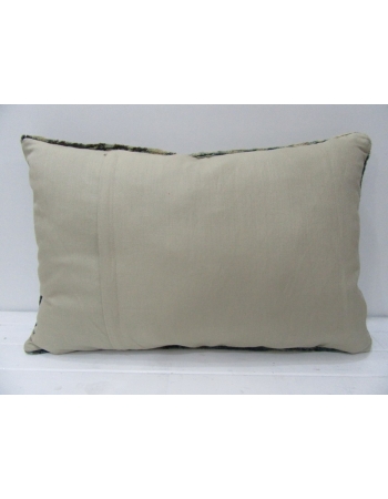 Beige & Navy Blue Decorative Handmade Pillow