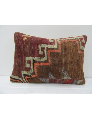 Brown & Burgundy Vintage Handmade Pillow