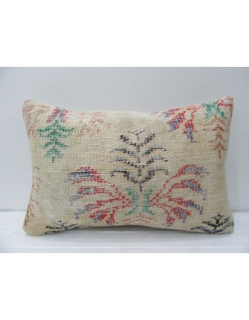 Cream & Red Floral Vintage Handmade Pillow