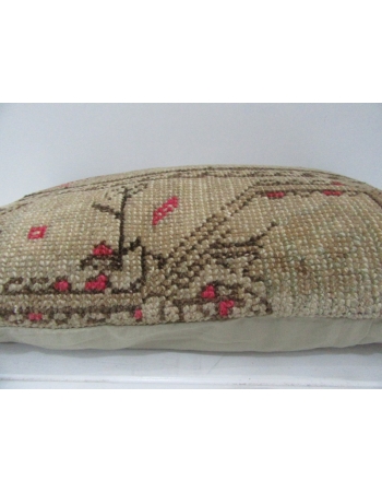 Handmade Vintage Brown & Coral Pillow