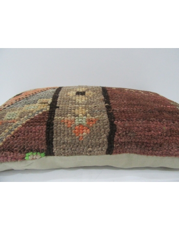 Handmade Vintage Orange & Brown Pillow