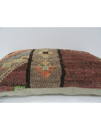 Handmade Vintage Orange & Brown Pillow