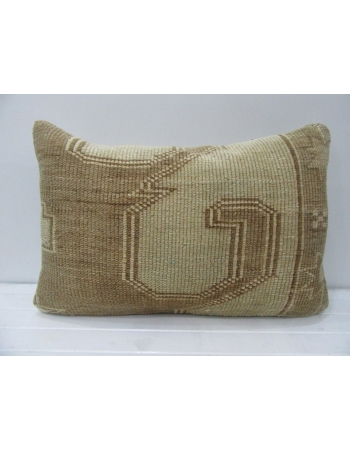 Handmade Vintage Beige & Brown Pillow