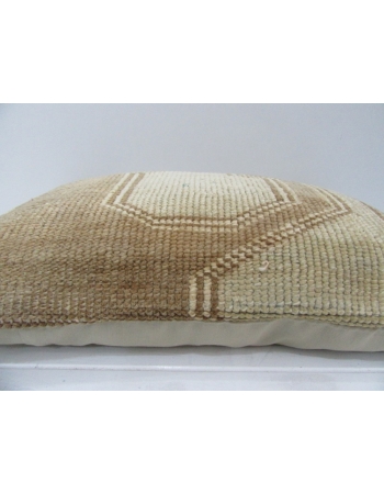 Handmade Vintage Beige & Brown Pillow