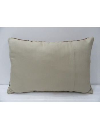 Handmade Vintage Beige & Brown Pillow