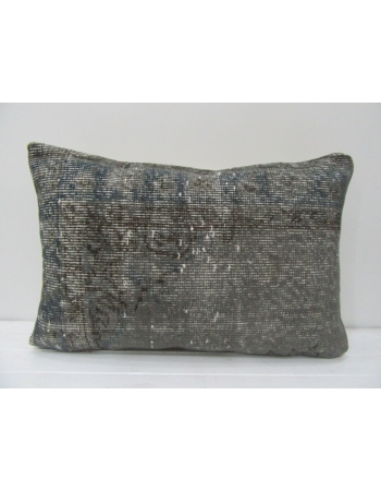 Vintage Gray Overdyed Handmade Pillow