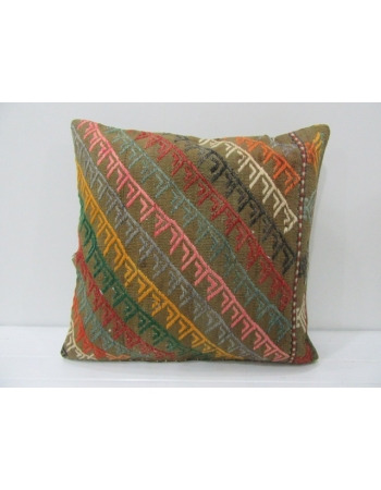 Vintage Embroidered Kilim Cushion Cover