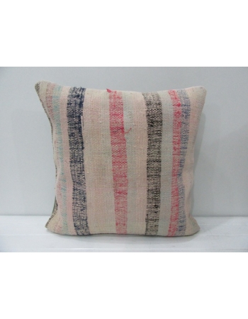 Vintage Striped Turkish Kilim Pillow