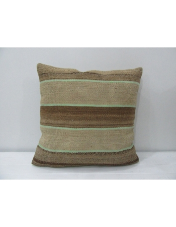 Striped Vintage Brown Kilim Pillow