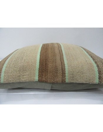 Striped Vintage Brown Kilim Pillow