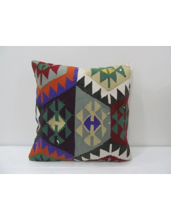 Vintage Colorful Turkish Kilim Pillow