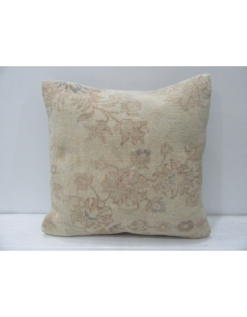 Floral Vintage Beige & Tan Handmade Pillow