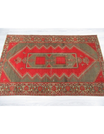 Antique Red Brown Persian Malayer Rug