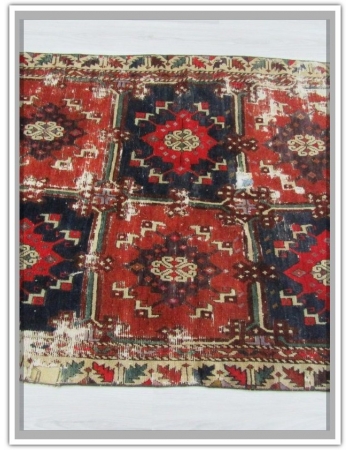 Antique Anatolian Distressed Wool Rug