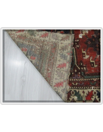 Antique Anatolian Distressed Wool Rug