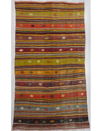 Striped vintage kilim rug