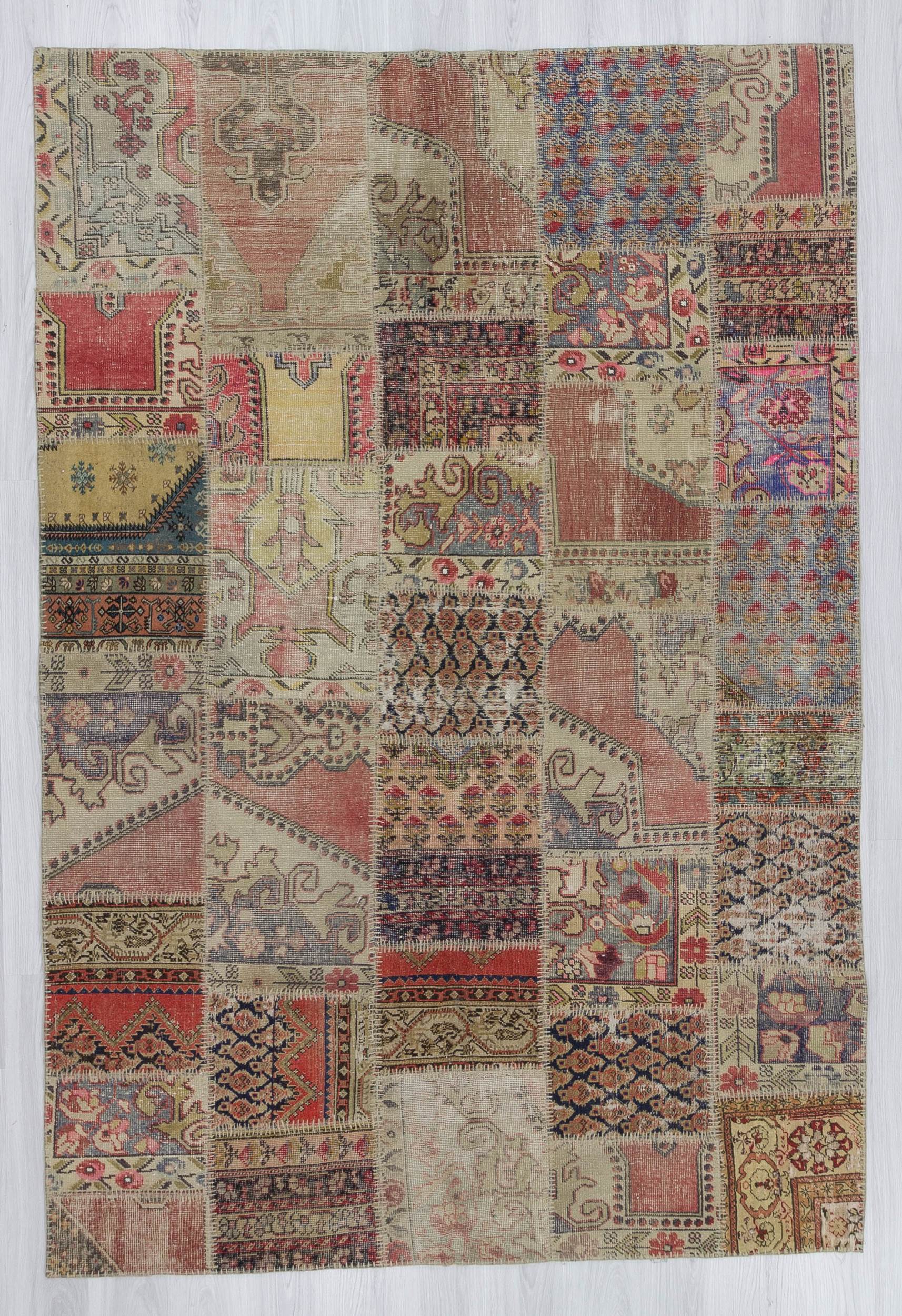 52.5×185.5 Patchwork ViNTAGE TURKiSH RUG Decorative vintage Turkish patchwork rug
