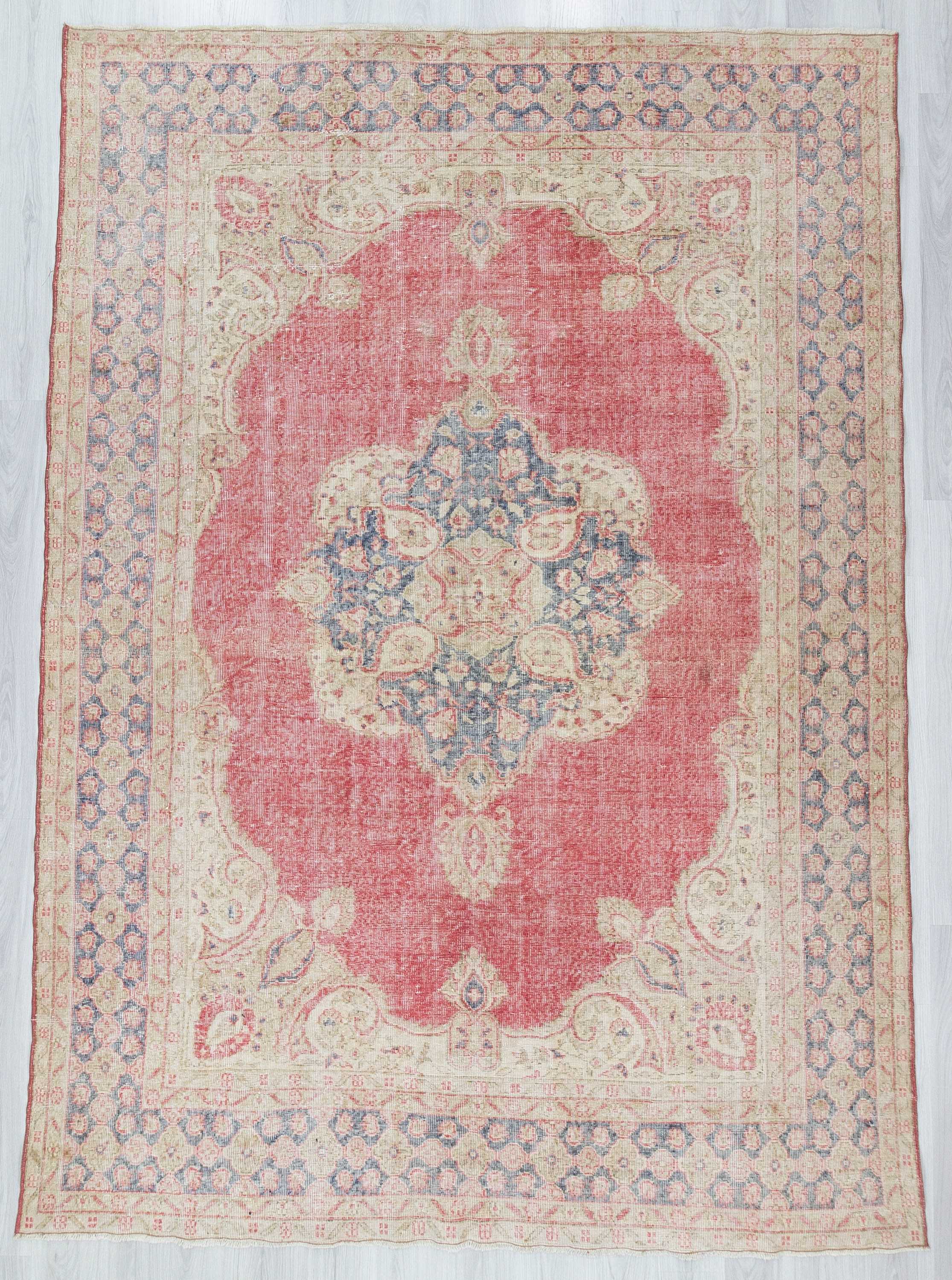 ラグ・カーペット 87cm ROUND ViNTAGE TURKiSH RUG Handmade Circle Rug, Turkish Rug, Vintage Rug, Small Rug